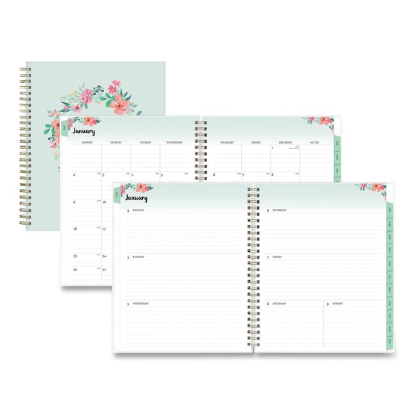 Blue Sky Frosted Weekly/Monthly Planner, 9 x 7, Floral, 2022 135843